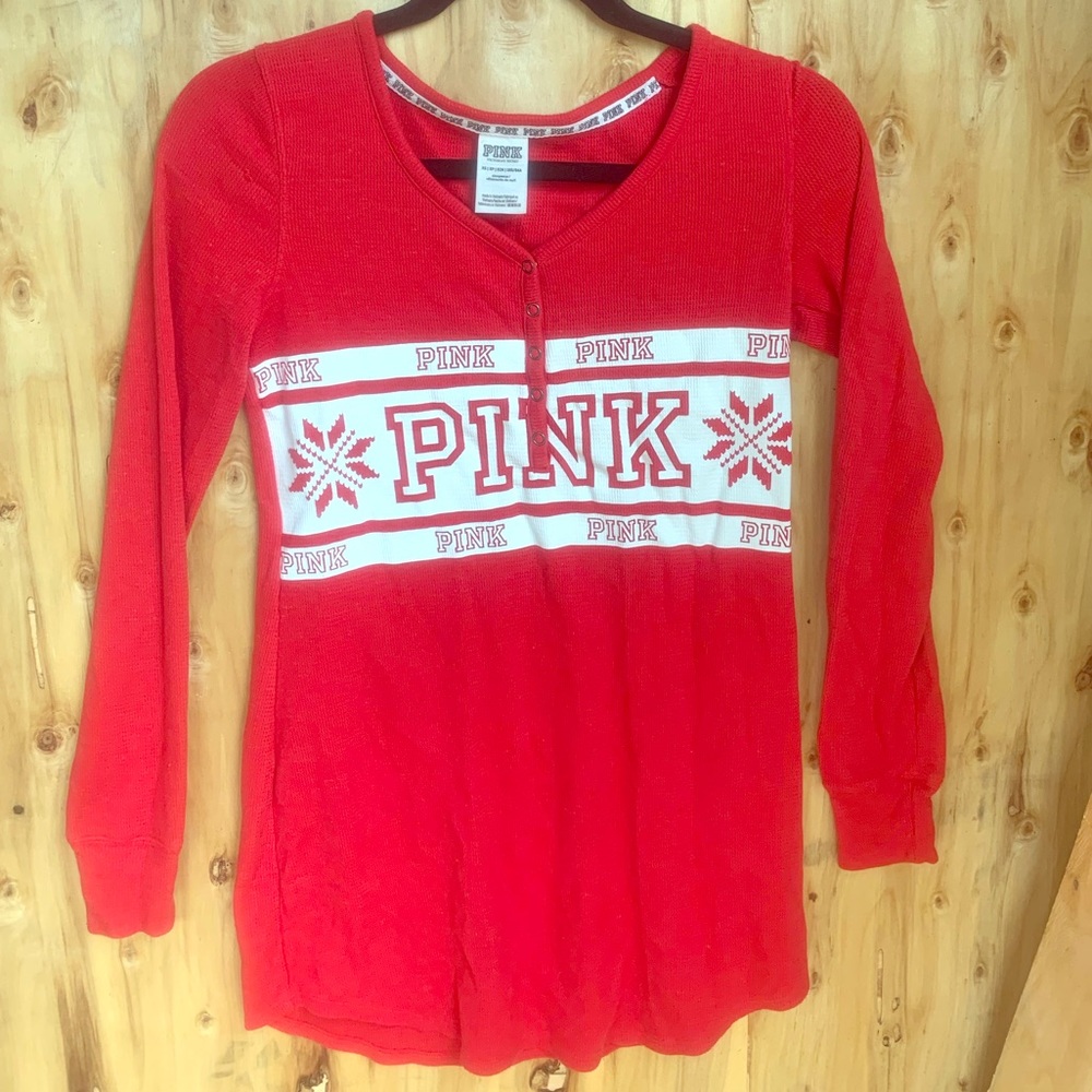 VICTORIAS SECRET PINK thermal XS nightgown